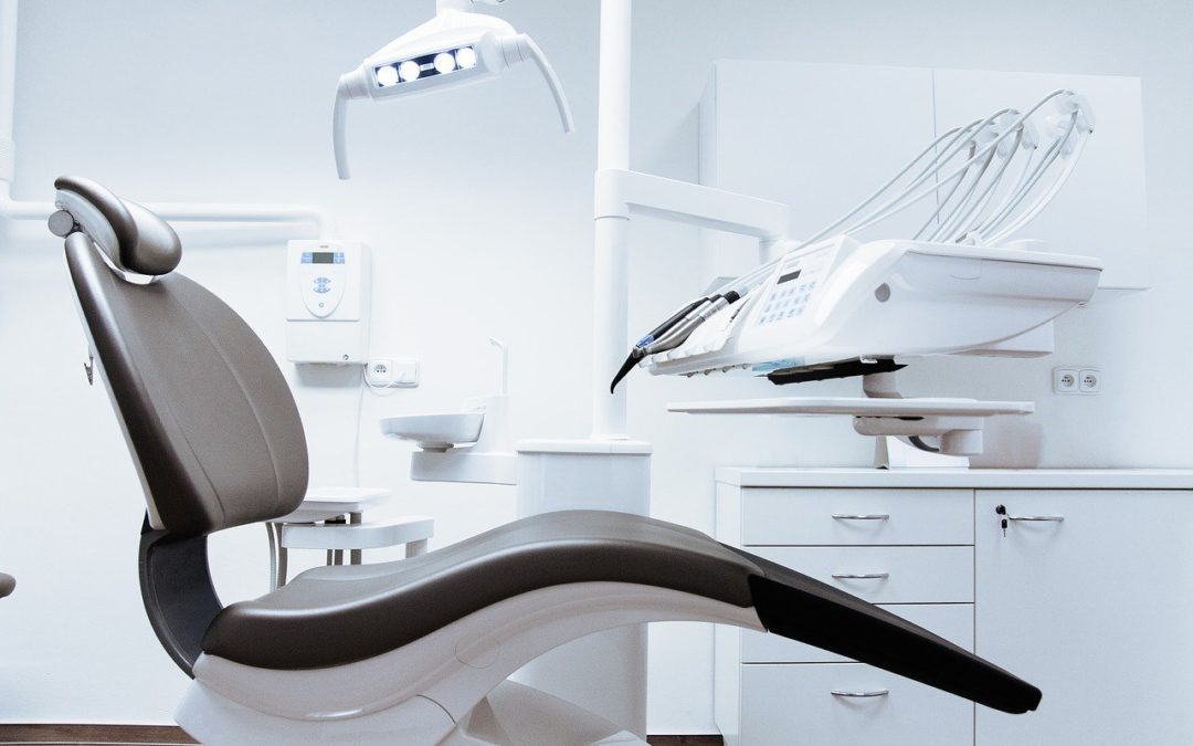 Dental chair at an endodontist's office.