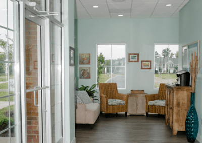 The spacious welcome area of East Coast Endodontics is ready to accept new patients.
