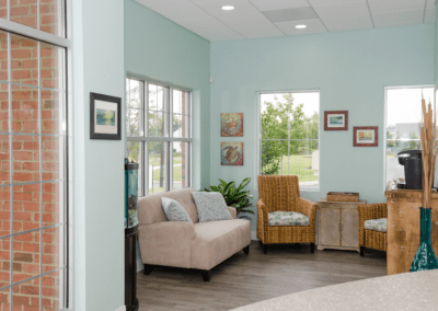 While patients wait for their endodontic appointment to begin, the waiting area in the East Coast Endodontics office allows them to relax comfortably.