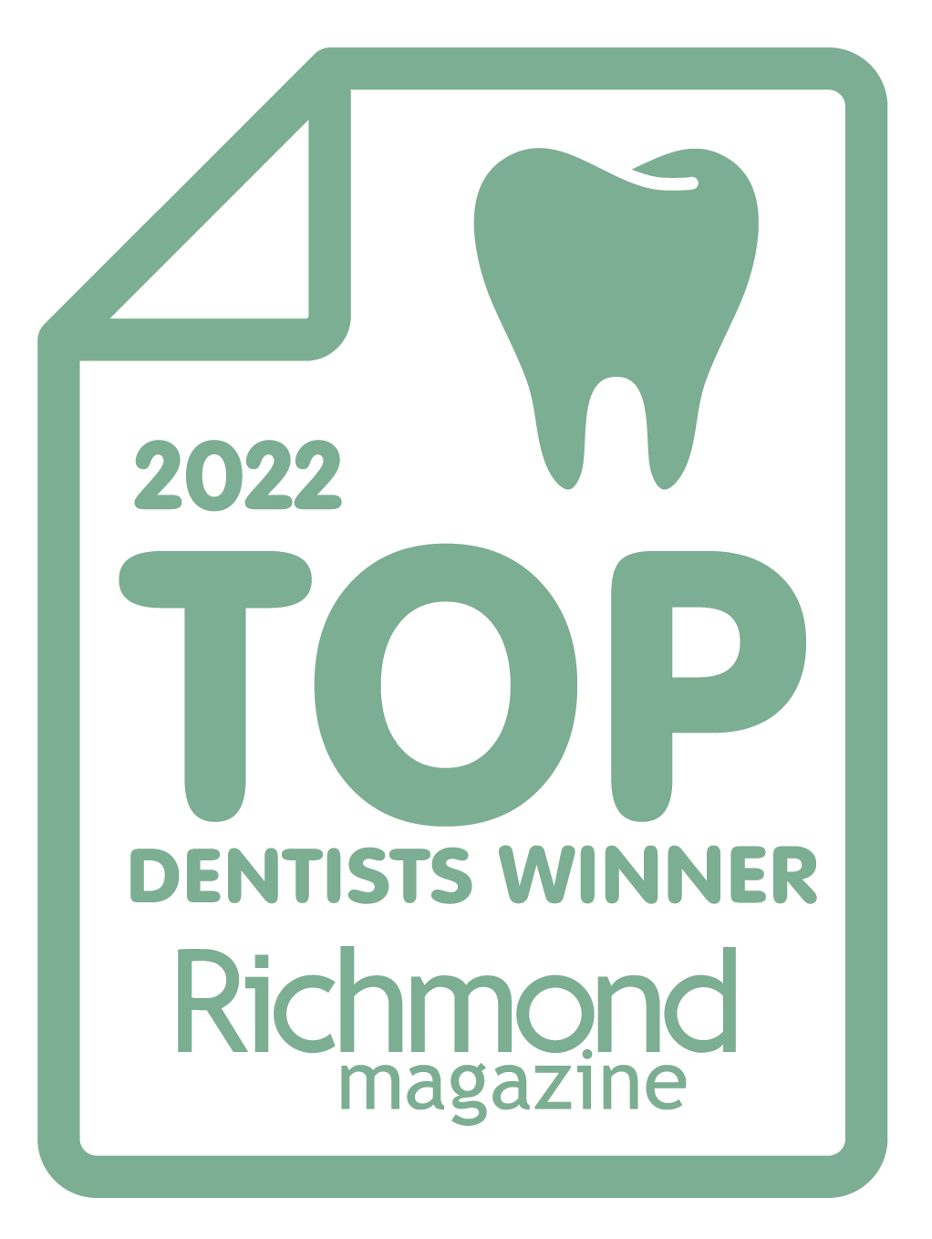 Richmond Magazine Top Dentist Winner 2022